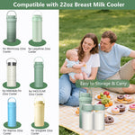 BDICOVE Breastmilk Storage Bottles Collection Bottles, 10oz Wide-Neck Breast Milk Container Compatible for Spectra S1 S2 SG Motif Luna Breast Pumps, Fit for 22oz Breast Milk Cooler & Fridge, 2 Packs