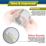 Child Safety Door Knob Cover (4 Pack) Hard-to-Remove Dual-Lock Door Handle Covers for Kids - Reusable Baby Proof Door Knob Locks - Installs Easily, No Tools Needed (Black)