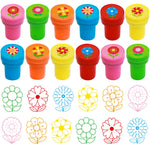 Fancy Land Flower Stamps Self Inking Spring Stampers for Kids Party Supplies Easter Basket Fillers School Classroom Students Reward Favors 12Pcs