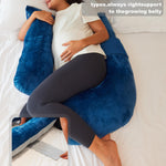 Pregnancy Pillows for Sleeping, Maternity Pillow for Side Sleeper, Support for Back, Legs, Belly, HIPS for Pregnant Women Blue