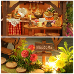 Foyucool DIY Miniature House Kits, Tiny House Kit, Doll House Kits for Adults to Building, Unique Gift for Birthday Mothers Day, Castle Forest Adventure