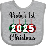 inktastic Babys 1st Christmas 2025 Baby Bib