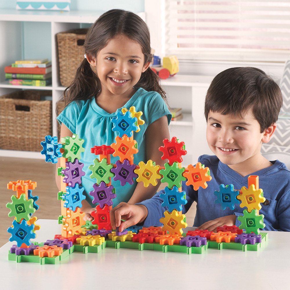Learning Resources Gears 100-Piece Deluxe Building Set -STEM - Activity ...