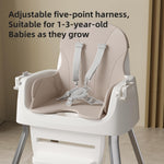 Portable Baby Highchair for Months Infants and Toddlers with 5 Point Harness Convertible Comfortable Seat for Cozy Eating Table Sit Up High Chair and Seats for Sitting Up Back Booster Feeding Chairs