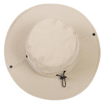 Kids Sun Hat with UV Protection Beach Bucket for Boys & Girls Wide Brim Safari Boonie Cap for Summer Outdoor Dark Beige
