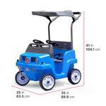 Step2 Side-by-Side Push Around SUV, Kids Push Car, 2 Seats, Stroller Substitute, Includes Seat Belts & Horns, Made of Durable Plastic, Max Weight 100 lbs., For Toddlers 1.5-5 Years Old, Blue