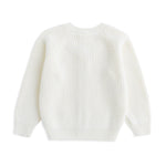 Simplee kids Baby Sweater Cardigan Jacquard Cable-Knit Spring Coat Long Sleeve Cardigan for Baby Girl 6-9 Months