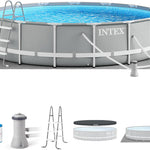Intex 26701EH Prism Frame Premium Above Ground Swimming Pool Set: 10ft x 30in – Includes 330 GPH Cartridge Filter Pump – SuperTough Puncture Resistant – Rust Resistant – 1185 Gallon Capacity
