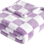 Yurhap Checkered Baby Blanket for Girls Pink Fleece Baby Blankets for Girls Boys, Warmer Comfort Lightweight Bed Blanket for Toddlers Infants or Newborn, 30''x40'', Pink