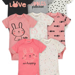 Onesies Brand baby-girls 8-pack Short Sleeve Mix & Match Bodysuits