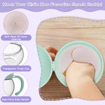 BeneLabel 2 Pack 12.3 Oz Snack Cups for Toddlers Spill Proof Food Grade Tritan Baby Snack Container with Cute Frog Lid and Handle PVC Free Kids Snack Catcher Fit for On-the-Go (Green & Purple)