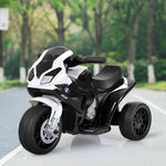 Costzon Kids Electric Ride on Motorcycle w/Headlights &Music, Pedal, Licensed BMW 6V Battery Powered 3 Wheels Motorcycle Toy for Children Boys & Girls (Black)