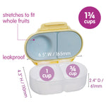 b.box Looney Tunes Snack Box - Leakproof Mini Bento Box for Kids & Toddlers, 2 Compartment Snack Containers for Kids, Lunch Containers, Dishwasher Safe, BPA Free, PFAS Free, Ages 4m+, 1 3/4 Cup