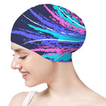 Swim Cap for Women, Silicone Swimming Cap for Long Hair, Waterproof Swim Hats to Keep Hair Dry