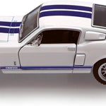 KiNSMART - 1967 Ford Shelby Mustang GT500 1:38 Scale 5" Die Cast Metal Model Toy Muscle Car (Blue)