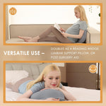Chilling Home Portable Pregnancy Pillow Memory Foam – Maternity Body Pillow for Sleeping- Multifunctional Pregnancy Wedge Pillow for Back, Belly, Pain Relief, Ideal for Pregnant Women,Travel,Grey