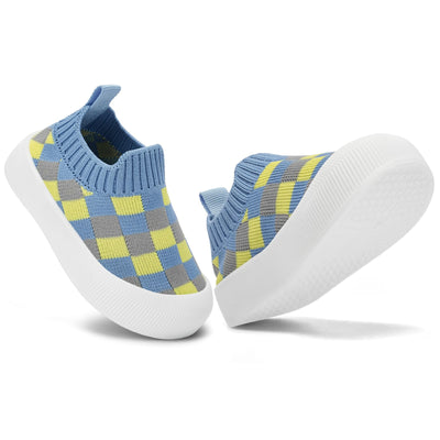 BACSAC Baby Shoes Toddler Shoes Boys Girls Infant Sock Shoes Lightweight Breathable Walking Baby Shoes 6-36 Months Blue,6-9 Months