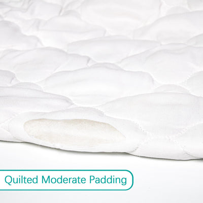 Crib Mattress Protector Sheets Fitted Waterproof Crib Mattress Pad Cover, Noiseless & Machine Wash 100% Absorbent Crib/Toddler Mattress Protector Sheet Quilted, White, 52" x 28"