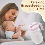 AoeJarry Breast Milk Pitcher with Leak Proof Flip Cap & Pour Spout, 32 oz Wide Mouth Mason Jars for Breast Milk Storage Container, Glass Picther with Lid for Cold Brew Coffee, Sun Tea, Juices, Pink