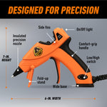 Gorilla Mini Hot Glue Gun Kit (Pack of 1 Mini Hot Glue Gun and 30 Sticks) - Dual Temp, Precision Nozzle, and Easy Squeeze Trigger