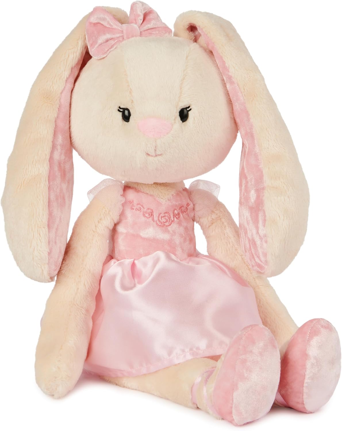 GUND Take-Along Friends Plush, Curtsy Ballerina Bunny, Bunny Stuffed Animal for Ages 1 and Up, Pink, 15"