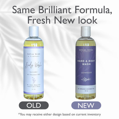 SoCal Suds & Company - 12oz Thick Organic Castile Soap Liquid Lavender, Hand & Body Wash for Men & Women, Made w/Organic Oils & Coconut Oil, Perfect Bath Essentials, Gentle Soap for All Skin Types