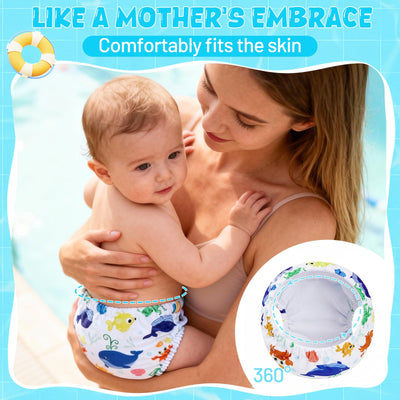 Durio Reusable Swim Diapers for Baby Toddler Newborn Washable Water Diapers for Swimming Beach Essentials 6-12 Months