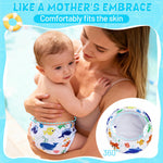 Durio 2PCS Reusable Swim Diapers - Baby Swim Diapers Adjustable Washable Newborn Infant Diaper Soft Water Diaper for Swimming Lessons with a Mesh Bag 2-3T