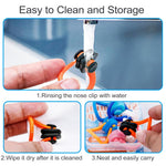 KYLELOVE Swimming Nose Clip,Silicone Waterproof Pool Nose Plugs for Swimming and Diving Multi Color Swim Nose Clip for Kids(Age 7+) Adults with Storage Box 10 Packs