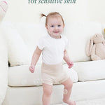 PurComfy Supersoft Baby Bummies Short, 2-Pack Premium Bamboo Viscose Diaper Cover Shorts, High Waist Bloomer Short Pants, 3-6 Months