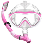 Kids Snorkel Set for Boys Girls Youth Junior Age from 5-13 Years Old Upgraded Dry Top Snorkel Mask Snorkeling Gear with Carrying Bag for Pool Swimming Diving Water Park Beach Vacation