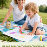 JUPITEARTH Beeswax Crayons for Toddlers 1–3, 12 Non-Toxic Silky Crayons, Jumbo and Washable Crayon, Easy to Hold, Safe for Kids, Mess-Free Coloring for Preschool Art Supplies, Ages 2–4, 4–8