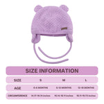 Duoyeree Kids Baby Hat Soft Warm Cable Knit Beanie Toddler Girl Fall Winter Hats(Purple,0-6 Months)