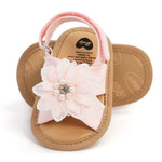 QWZban Baby Girl Sandals Summer Lace Flowers Princess Wedding Dress Flats Shoes Newborn Crib Shoes First Walkers Prewalkers