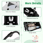 BABY JOY Lightweight Baby Stroller, Compact Travel Stroller for Airplane, Infant Toddler Stroller w/Adjustable Backrest & Canopy, Storage Basket, Self Standing Gravity Fold, Aluminium Frame (Gray)