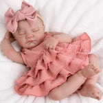 Aori Reborn Baby Dolls Girl 20'' Realistic Sleeping Newborn - Lifelike Poseable Vinyl Baby Doll with Feeding & Outfit Set - Weighted Body for Cuddling, Gift for Collectors & Kids 3+