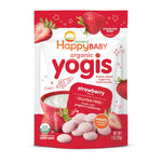 Happy Baby Organics Greek Yogis Freeze-Dried Greek Yogurt and Fruit Snacks, Strawberry Banana, 1 Ounce (Pack of 1) packaging may vary