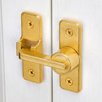 Wocoe 3 Packs Barn Door Latches,Gold 180 Degree Gate Lock,Zinc Alloy Right Angle Door Lock Latch,Flip Gate Latches Hardware,Door Security Sliding Door Latch Lock for Cabinets