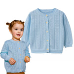 Simplee kids Baby Girl Thin Sweater Solid Cardigans Baby Girls Long Sleeve Coat Cardigan for Fall 3-6 Months