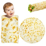 Tortilla Baby Burritos Swaddle Blanket - Taco Flannel Wrap Blanket, 285 GSM Soft, Funny Gifts for Baby Shower, Boy or Girl, 0-3, 6, 9 Months