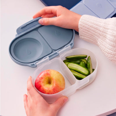 b.box Snack Box - Leakproof Mini Bento Box for Kids & Toddlers, 2 Compartment Snack Containers for Kids, Lunch Containers, Dishwasher Safe, BPA Free, PFAS Free, Ages 4m+, 1 3/4 Cup - Chill Out