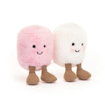 Jellycat Amuseables Pink and White Marshmallows Stuffed Toy, 3.5 inches | Food Plush | Fun Gift Idea