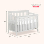 Dream On Me Ashton 4-In-1 Convertible Crib In Grey, Greenguard Gold, JPMA Certified, Non-Toxic Finishes, Features 4 Mattress Height Settings, Made Of Solid Pinewood