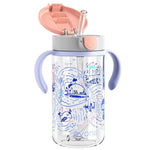 Evorie Tritan Spill Proof Toddler Straw Sippy Cup, 10 oz for Baby and Toddlers 1-3 Years Old, No Spill Straw Water Bottle with Removable Handles, Ideal for School, BPA-Free, Giraffe (New)