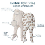 Gerber Baby Boys' 2-Pack Footed Pajamas, Blue Earth, 6-9 Months