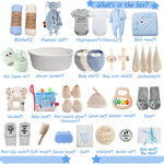 30-Piece Baby Shower Gifts for Boys, Newborn Essentials Must Haves,Large Baby Boy Gift Basket Set Essential Stuff,Gender Reveal Gifts,Rattle Swaddle,Blue,Baby Registry Search,Diaper Caddy Organizer