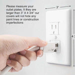 Safety Innovations Self-Closing Babyproof Outlet Covers - (For Center Screw Outlets Only) An Alternative To Wall Socket Plugs for Child Proofing, (12-Pack), (1-Screw), (White) White)