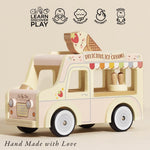 Le Toy Van - Wooden Doll House Dolly Ice Cream Van Play Set for Dolls Houses | Daisylane Dolls House Furniture Sets - Suitable for Ages 3+
