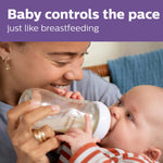 Philips AVENT Glass Natural Baby Bottle with Natural Response Nipple, Clear, 8oz, 1pk, SCY913/01