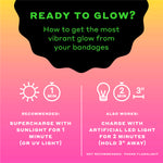 Welly Bandage Glow-in-the-Dark Refill Pack | Adhesive Flexible Fabric Bandages | Assorted Shapes and Patterns for Minor Cuts, Scrapes, and Wounds - 120 Count